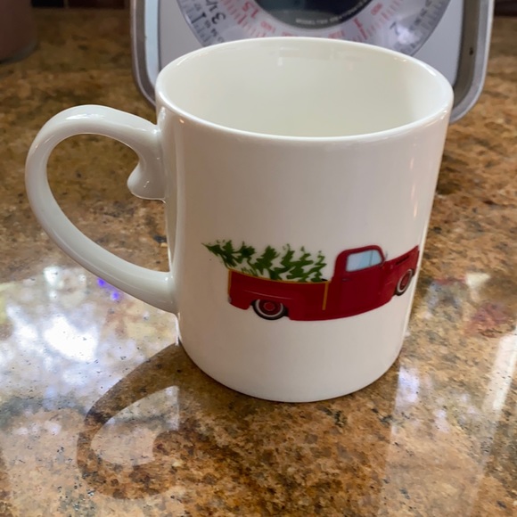 Frankie Grey Mug with Red Truck and Christmas Tree - Picture 3 of 5